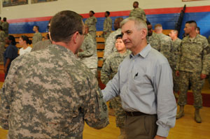 Senator Reed with Rhode Island troops Senator Reed with Rhode Island troops