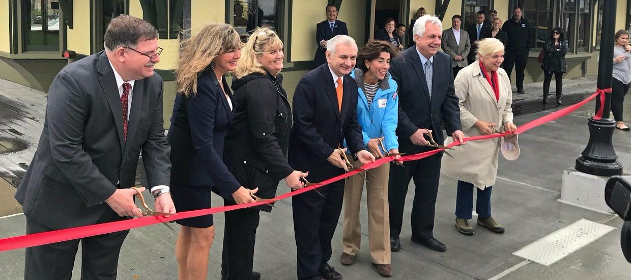 Reed, Raimondo Cut Ribbon on Kingston Train Station Upgrades