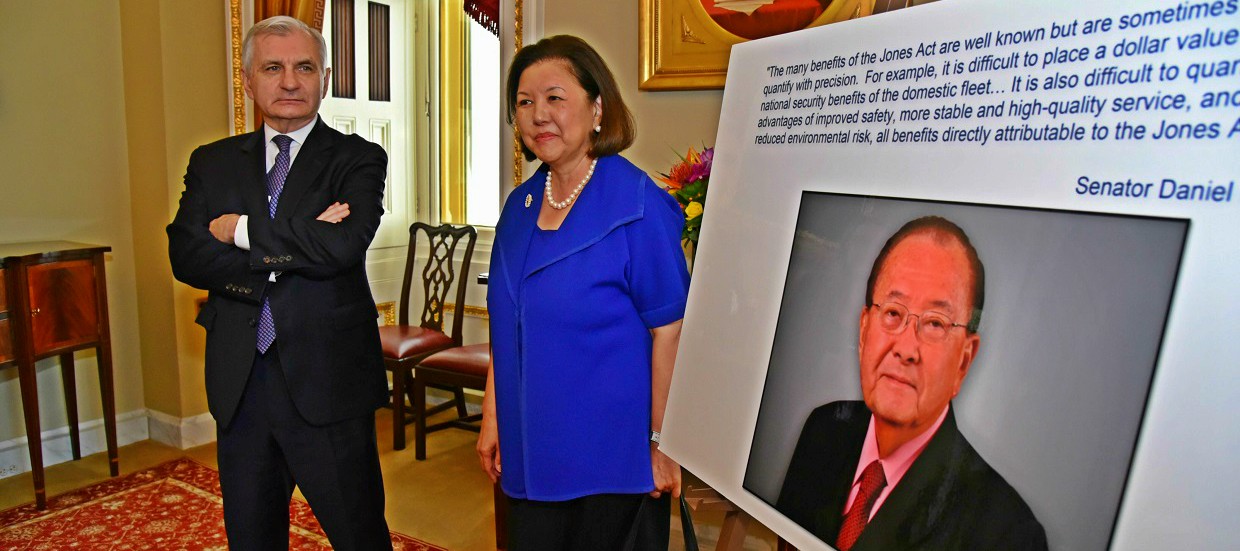 Reed Honored for Extraordinary Support of U.S. Maritime Industry by Daniel K. Inouye Institute